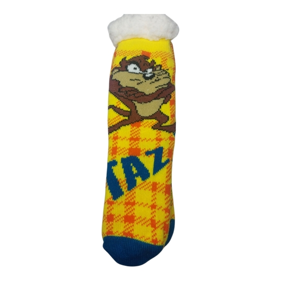 🥳 Free with Purchase- Tasmanian Devil Looney Sherpa Lined Slipper Socks - Picture 3 of 7